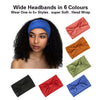 GILI 6 Pack Wide Headbands for Women Non Slip Soft Elastic Hair Bands Yoga Running Sports Workout Gym Head Wraps, Knotted Cotton Cloth African Turbans Bandana (with 6 Pcs Hair Ties)
