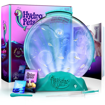 HydroPets Live Sea Pets Habitat Kit, Light Up Tank - Science Experiments Kits - Educational STEM Kids Toys for Boys & Girls Age 6, 7, 8, 9, 10-12+ Year Old Toy Gifts - Hatch & Grow Aquatic HDROPT