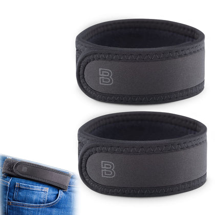 BeltBro Pro Pairs For Men - Next Generation Buckle-Free Elastic Belt With Ultra-Soft Edge Padding - Fits 1.5 Inch Belt Loops (Black)