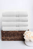 Cotton Craft Ultra Soft 4 Pack Oversized Extra Large Bath Towels 30x54 White Weighs 22 Ounces - 100% Pure Ringspun Cotton - Luxurious Rayon Trim - Ideal for Everyday use - Easy Care Machine wash