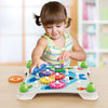 Quercetti Peggy Gears Toddler Toy - 7 Large Gears, Peg Board and 2-Sided Cards with 6 Scenes - Turn the Crank to Spin the Gears - Educational Play for Preschool kids ages 2-4 years