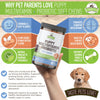 Strawfield Pets Puppy Multivitamin + Probiotics for Dogs Puppy Vitamins with Joint Support Supplement for Dogs & Puppies Peanut Butter Flavor 120 Crumbly Soft Chews
