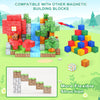 102PCS Magnetic Blocks World Set for Boys & Girls - Pixel Magnet Building Blocks Forest for Kids Age 3+ Education Sensory Games - Construction Toys Birthday