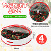 Aliceset 4 Pcs Christmas Wreath Storage Bags Large Garland Holiday Wreath Storage Containers with Window and Handle Zipper for Holiday Seasonal Storage Wrapping(White, 36 x 36 x 7.8 Inch)