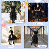 Wigood Black Costume Dress for Girls with Accessories Dress Up Set Toddler Dress Halloween Cosplay Party Dress 4-12Y