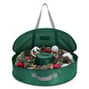 Duomspiace Christmas Wreath Decor Storage Container 30 inch Bag with Tear-Resistant Oxford Fabric and High-Strength Steel Wire - Double Carry Handle - Removable Inner Pocket & Marker Card.