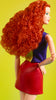 Barbie Looks Doll with Curly Red Hair Dressed in Color Block Top and Glossy Pleather Skirt, Posable Made to Move Body