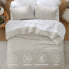 Bedsure King Size Comforter Set, Beige Soft Prewashed Bed Comforter for All Seasons, 3 Pieces Warm Bedding Sets, 1 Lightweight Comforter (104