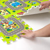 PLAY 10 Baby Play Mats for Floor, Foam Play Mat, City Road Track Puzzle Mat 9 Pieces