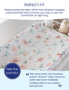 TotAha Premium Stretchy Changing Pad Covers (2-Pack) Hypoallergenic, Silky Comfort, Buttery Soft, Calming Effect, All-Season Jersey-Knit 5'' Deep Pocket(Meredith Allover Floral & Pale Pink Flowers)