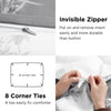 Bedsure Duvet Cover Queen Size - Reversible Floral Duvet Cover Set with Zipper Closure, Grey Bedding Set, 3 Pieces, 1 Duvet Cover 90