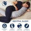 Niimo Pregnancy Pillows for Sleeping - Maternity Pillow for Pregnant Women, Body Pillows for Adults, J Shaped Pillow for Side Sleepers, Maternity Pillows for Sleeping Full Body, Pregnancy Body Pillow