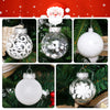 60mm/2.36inch Clear Christmas Ornaments, 30ct Shatterproof White Christmas Tree Ornaments Set Transparent Hanging Balls with Stuffed Decorations for Halloween Thanksgiving Xmas Wedding Party Home