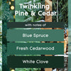Glade Candle Jar, Air Freshener, Twinkling Pine & Cedar, 3.4 Oz