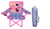 Jakks Pacific Minnie Camp Chair for Kids, Portable Camping Fold N Go Chair with Carry Bag, Minnie - Bows