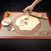 Non-slip Pastry Mat Extra Large with Measurements 28''By 20'' for Silicone Baking/ Counter Mat, Dough Rolling Mat,Oven Liner,Fondant/Pie Crust Mat By Folksy Super Kitchen Red