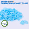 Amorstra Bean Bag Filler Shredded Memory Foam Filling 10 Pounds, Pillow Stuffing Bean Bag Refill Material for Pouf Ottoman Couch Cushion Dog Bed Stuffed Animals and Art Crafts - Blue