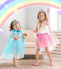 DISHIO Princess Dress Up Shoes & Jewelry Boutique Girls Dress Up Shoes for Pretend Play Clothes Accessories with Unicorn Peach Ice Theme Costumes for Toddler Little Girls Age 3 4 5 6 Birthday Gifts