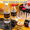 30 Pieces Black and Gold Happy Birthday Party Water Bottle Labels, Birthday Waterproof Water Bottle Wrapper Labels Personalized Bottle Decorations Stickers for Girls Boys Women Men Birthday Supplies