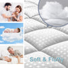 HYLEORY Queen Mattress Pad Quilted Fitted Mattress Protector Cooling Pillow Top Mattress Cover Breathable Fluffy Soft Mattress Topper with 8-21