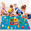 WATINC My Plate Felt-Board Stories Set 3.5Ft 53Pcs Preschool Vegetables Fruit Protein Grains Flannel Food Diary Classroom Theme Early Learning Play Kit Wall Hanging Gift for Toddlers Kids