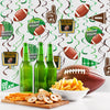 30 Pieces Football Party Decorations Football Hanging Swirl for Football Birthday Party Football Gameday Tailgate Party Supplies