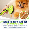Rexipets Self Cleaning Slicker Brush- for Dogs, Cats & Pets-One Click Cleaning Function-Gentle & Effective Cat, Pet & Dog Hair Remover-Dog Grooming Accessories for Small, Medium & Large Dogs
