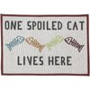 PetRageous 10219 One Spoiled Cat Tapestry Cat Non-Skid Machine Washable Placemat for Pet Feeding Stations with Rubber Backing 13-Inch by 19-Inch for Cats, Off-White