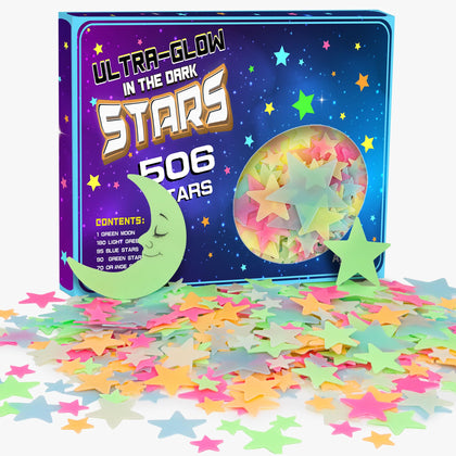 3D Glow in The Dark Stars Glow in The Dark Stars for Ceiling Plastic Ceiling Stars Space Planet Wall Decals Glow in The Dark Wall Stickers for Bedroom Living Room Decor Christmas Stocking Stuffers