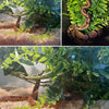 MUYG Reptile Terrarium Plants Decoration,Bearded Dragons Habitat Bendable Hanging Jungle Vines Decor Lizard Tank Artificial Leaves Plant Accessories for Lizards Snake Geckos Chameleon