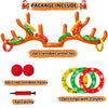 Max Fun 2Pack Christmas Inflatable Reindeer Antler Ring Toss Party Games Hat for Kids Xmas Holiday Party Favors Supplies, 2 Anlters & 12Rings