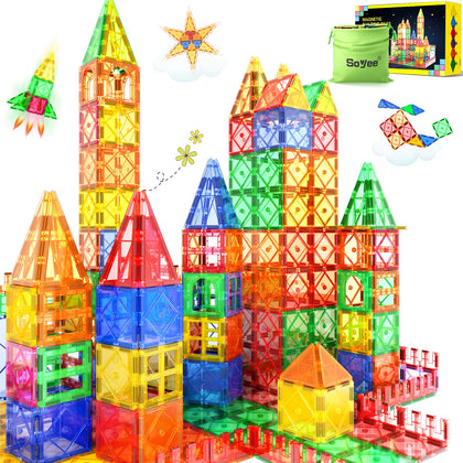 Magnet Toys for 3 Year Old Boys and Girls Magnetic Tiles Building Blocks STEM Learning Toys Sensory Montessori Toys for Toddlers Kids