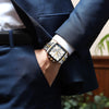 REWARD Mens Wrist Watch Business Big Square Face Waterproof Date Fashion Quartz Watches for Men Gold Silver