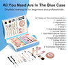 Makeup Kit for Girls Full Kit With 64 Color Eyeshadow, Color Nymph All in One Makeup Kit for Girls with Delicate Blue Laser Case 7 Color Lip oil Blushes Bronzer Highlighter Lipstick Brushes