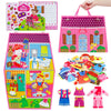 OKOOKO Dress Up House Felt Board 35PCS Double-Sided Foldable Dress Up Teaching Girls Toy Preschool Crafts Storytelling Early Learning Interactive Play Kit for Toddlers Kids