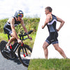 SLS3 Triathlon Suits Mens - Premium FX Tri Suit Men Triathlon - Sleeveless Trisuit Triathlon Men - Quick Drying Mens Triathlon Suit - Mens Tri Kit, Padded Skinsuit, Pocket (Black/Thunder Gray, Large)