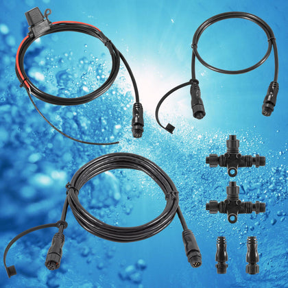 124-69 NMEA 2000 Network Starter Kit Replacement for Lowrance N2K-EXP-RD-2 Cable Kit with T-Connectors Male/Female Terminator for HDS LCX LMS GlobalMap