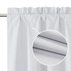 OVZME Rhea White 100% Blackout Curtains 45 Inches Long for Small Window, White Curtains Think Window Treatment, Thermal Insulated Sound Blocking Energy Rod Pocket Curtains for Bedroom, 2x30 Wx45 L