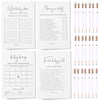 Baby Shower Games Bundle - 4 Baby Shower Games for Boy or Girl, 30 Sets, 30 Baby Shower Pencils - Double Sided Cards - Minimalist