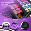 Color Nymph All in one Makeup Kit For Girls Teens, Makeup Set 4 Trays Spacious Space Train Case for Beginner with Eyeshadow Highlighter Lipgloss Blush Contour Concealer Brush Eyeliner Lipbalm