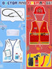 Hungdao 6 Sets Kids Boys Girls Dressing up Costumes, Toddler Dressing up and Pretend Play for Age 6-10 for Pretend Role (Assorted Style)