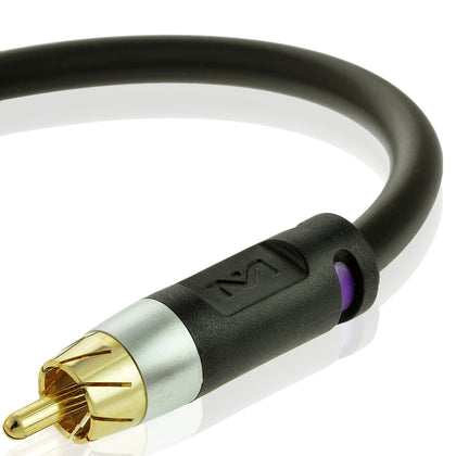 Mediabridge ULTRA Series Subwoofer Cable (8 Feet) - Dual Shielded with Gold Plated RCA to RCA Connectors - Black