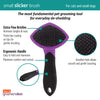 HARTZ, Groomer's Best Small Slicker Brush for Cats and Small Dogs, Black/Violet, 1 Count