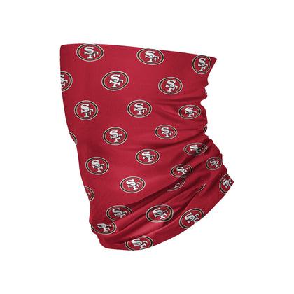 FOCO NFL San Francisco 49ers Neck Gaiter, One Size, Mini Print Logo