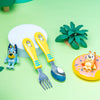Zak Designs Bluey Kid Flatware Fun Character Art on Both Utensils, Non Slip Fork and Spoon Set is Perfect for Encouraging Picky Eaters to Finish Their Plates, 2 pack (4 PCS)