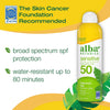 Alba Botanica Sensitive Sunscreen Spray for Face and Body, Fragrance-Free, Broad Spectrum SPF 50, Water Resistant, 5 fl. oz. Bottle
