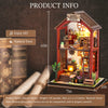DIY Book Nook Kits Booknook - Creativity 3D Wooden Puzzle Bookend Bookshelf Decor -Booknook Kit for Adults Miniature House Dollhouse Kit with LED Light Crafts for Adult