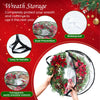 Christmas Wreath Storage Container, Clear Wreath Storage Bags 24 inch, Plastic Garland Holiday Wreath Bag Wreath Protector with Dual Zippered Handles for Seasonal Storage - 3 Pk