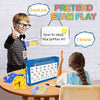 Alritz Pretend Play Teacher Set - Classroom Learning Education Gifts Includes Reusable White Board Bell Clock and More, Be Teacher or Student, Toy Gift for Boys Girls 5 6 7 8 9 10 11 12 Years Old