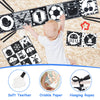 KUANGO Newborn Toys Black and White Baby Toys 0-3 Months High Contrast Baby Toys for Newborn - High Contrast Baby Soft Book Infant Tummy Time Toys Crinkle Sensory Toys for Brain Development